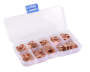 Kit de 220 arandelas de cobre DIN 7603